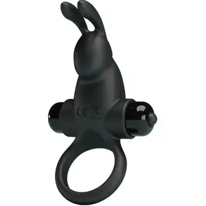 Anneau Vibrant avec Stimulateur Clitoris Rabbit 10 Vibrations Noir - N...Vendu parplaisir-up