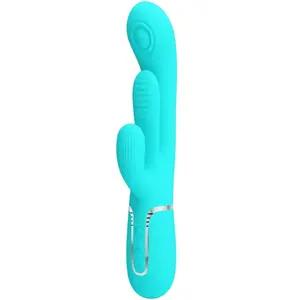 Comparateur de prix : Pretty Love - Shania Triple Rabbit Vibrateur Multifonction 3 En 1 Bleu