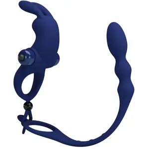 Comparateur de prix : Pretty Love - Ayad Anneau Vibrateur Lapin Avec Plug Bleu
