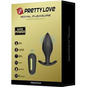 Comparateur de prix : Pretty Love Regina Plug Anal Vibrant Rechargeable Noir 1ut