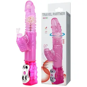 BAILE Vibromasseur Rabbit Rotatif Haut et Bas pour Plaisir Intense - Rose pas cher