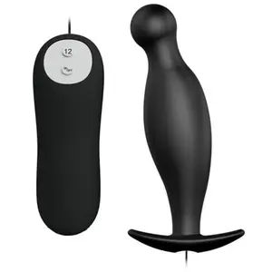 Comparateur de prix : Pretty Love Anal Plug Silicone 12 Modes Vibration Noir 1pc