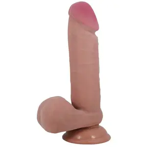 Comparateur de prix : Gode Réaliste avec Ventouse Sliding Skin Marron 20,5 cm - PRETTY LOVE