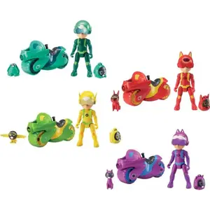 Alpha Group Coffret Petronix : 4 Figurines 7cm et motos pas cher