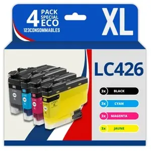 Comparateur de prix : 123CONSOMMABLES - LC426XL - Pack 4 cartouches compatibles avec Brother LC 426 LC