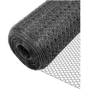 Grillage à poule - VOUNOT - 1x50M - Maille 13mm - PVC gaine gris pas cher