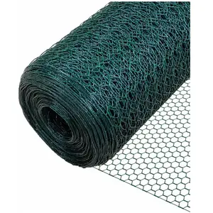 Grillage à poule - VOUNOT - Maille 13mm - PVC vert - 1x50M