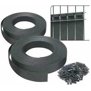 Comparateur de prix : VOUNOT Kit de lamelles occultantes PVC brise vue 150m x 4.7cm avec 300...
