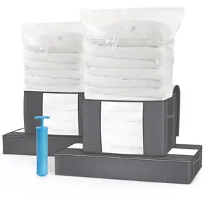 Comparateur de prix : VOUNOT Lot de 9 sac de rangement sous vide Non Tisse XXL gris