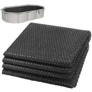 VOUNOT® Bâche à bulles piscine rectangulaire 800x400cm noir - 120µm - ... pas cher