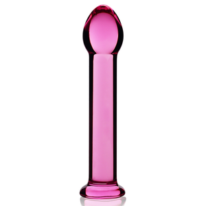 Comparateur de prix : Gode en verre ROMANCE Right 15 x 3.3cm Rose 