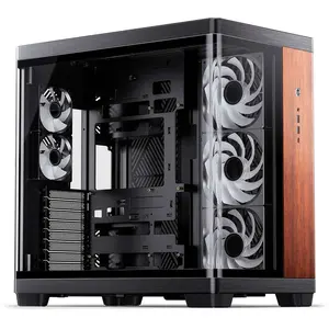 Boîtier PC Jonsbo TK-4 Wood Tour ATX Noir Acier Verre Aluminium Bois