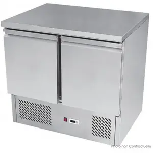 Non communiqué Table Réfrigérée Positive 300 Litres 2 Portes Profondeur 700 Atosa pas cher