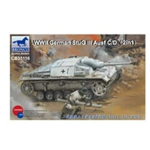 BRONCO MODELS Maquette Char d'assaut : WWII German Stug III Ausf C/D (2 in 1) pas cher