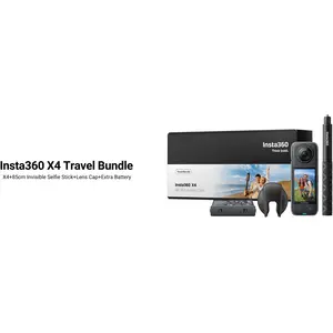 Insta360 X4 Travel Bundle (30p, Bluetooth, WiFi), Caméra d'action, Noi...