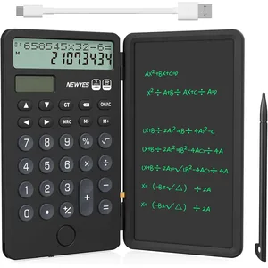 NEWYES Calculatrice Portable avec Bloc-Notes, 2 Lignes, Grand écran à ...