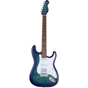 Comparateur de prix : Mooer MSC20 Pro Ocean Blue guitare électrique avec housse
