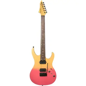 Mooer MMT50 Yellow-Pink Gradient guitare électrique avec housse