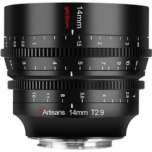 7Artisans 14mm T2.9 APSH MILC Grand-angle Noir