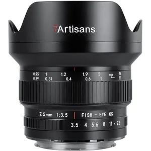 Comparateur de prix : 7artisans 7,5mm F/3,5 Nikon F Mount for DSLR - Noir