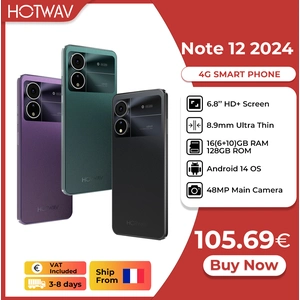 Smartphone HOTWAV Note 12(2024)-6,8" 48MP Caméra-16(6+10)Go RAM+128Go ...
