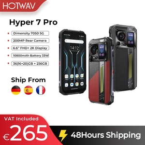 Comparateur de prix : HOTWAV Hyper 7 Pro 5G Téléphone Étanche IP68 36Go (16+20) RAM /256Go R...