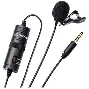 Merkloos / Sans marque Boya BY-M1DM Double Lavalier pour Appareil Photo Reflex numérique Noir pas cher