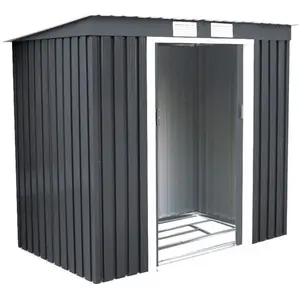 Costway Abri de Jardin en Métal Cabane à Outils en Tôle Galvanisée avec Porte ... pas cher