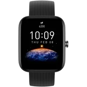 Comparateur de prix : Amazfit Bip 3 Pro Noir - Montre Connectée Avec Bracelet Silicone Noir