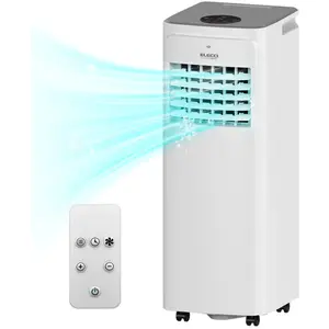 ELECCI Climatiseur portable 9000 BTU, télécommande, R290, 2,7 kW, 4-en...