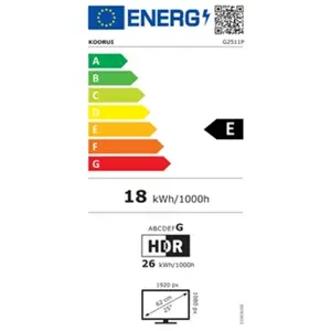 Ecran pc koorui g2511p 25 pouces full hd 200hz noir pas cher