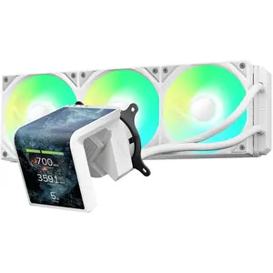 Comparateur de prix : TRYX PANORAMA SE ARGB 360 Komplett-Wasserk?hlung 3D-AMOLED-Display - 360mm (L-P360L-AM3M-G0W)