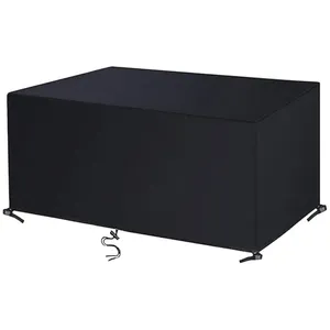 L&H-CFCAHL Housse Salon de Jardin 242x162x100cm Noir 420D Oxford Housse Table de Jardin Rectangulaire Protection Bache Table de Jardin Mobilier Extérieur pas cher
