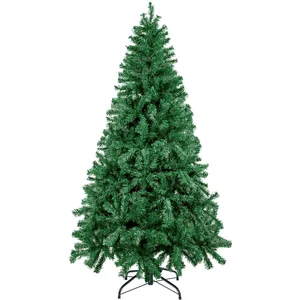Uten Sapin de Noël Artificiel 210cm Arbre de Noël Vert Décoration Fêtes de Noël avec Support en Métal 1000 Branches pas cher