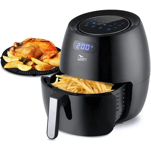 Friteuse Sans Huile, Uten Friteuse à Air 1800W, 6.5L Air Fryer -2 à 8 personnes, Panneau Tactile LED avec 8 Programmes, Paniers Antiadhésifs, Sans BPA/PFOAVendu paramazon