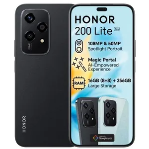 Smartphone HONOR 200 Lite 12Go RAM 256Go 6.7 AMOLED 90Hz Noir pas cher