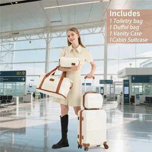 Ensemble de 4 Valises Rigides pour Voyage - Cabine 55cm (Serrure TSA) ... pas cher