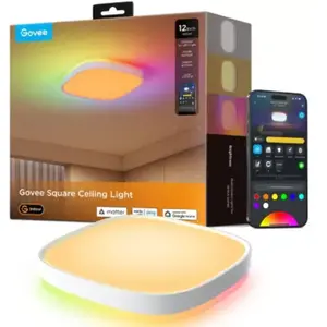 Plafonnier GOVEE Plafonnier connecte carre RGBWW+RGBIC 12 pas cher