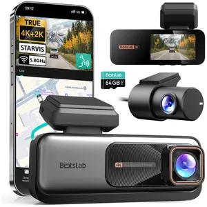 BOTSLAB Dashcam avant et arrière 4K, ultra grand-angle 170°, 4K+2K ave... pas cher