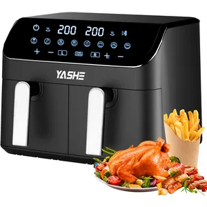 YASHE Air Fryer 2 Compartiments,9L Friteuse Sans Huile avec 2 Tiroirs,...