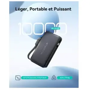 Comparateur de prix : Batterie externe INIU 10000 mAh Pocket Neo USB-A + 2 USB-C