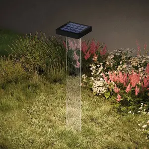 KLEWE Lampe solaire LED Scotty, transparent/anthracite, 60 cm, IP65Vendu parluminaire