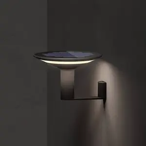 KLEWE Applique murale LED solaire Keope, anthracite, Ø 21 cm aluminium...Vendu parluminaire