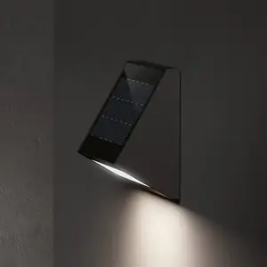 KLEWE Applique murale solaire LED ECOSTEP, anthracite, 17 cm, IP65