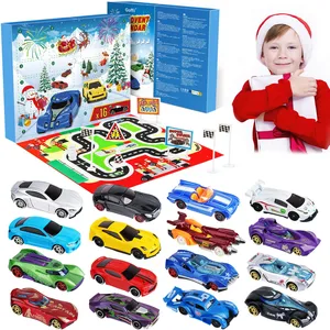 Goffii Calendrier de l'avent Enfant 2024, Calendrier Voiture Jouet Enfant 2024, 24 Jours Calendrier Noel Avec 16 Jouets de Voiture, 6 Personnages de Dessins Animés, Calen...Vendu paramazon