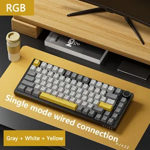 AJAZZ AK820 Clavier mécanique de jeu filaire Bright Moon Switch Gris B...