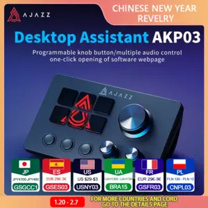 AJAZZ AKP03R Clavier personnalisé avec boutons pour écran tactile Noir pas cher