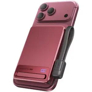 Iniu - Batterie Externe 5000mah Magnet Usb-C Bordeaux pas cher