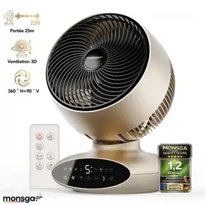 Monsga AC200 Ventilateur de Bureau Turbo pour Chambre, Circulateur d'A... pas cher