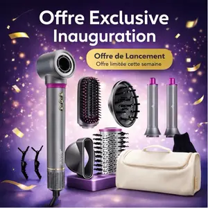 monsga OkayDeer D1 Brosse Sèche-Cheveux 7 en 1 avec Boucleurs Auto-Enr... pas cher
